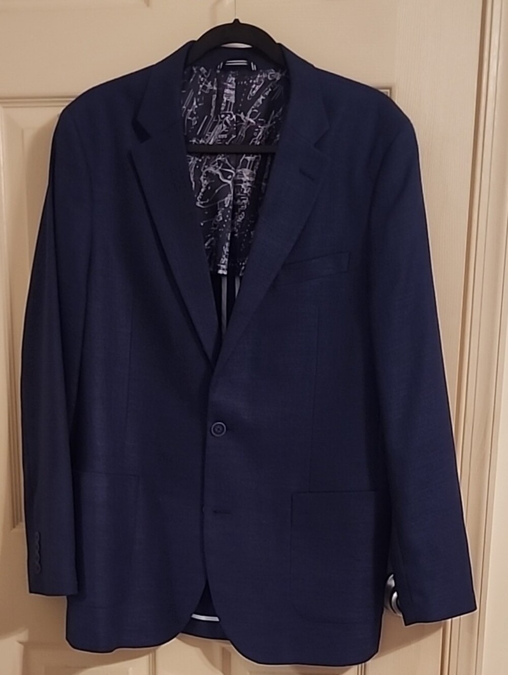 Nautica Jensen Men's Tailored Fit Solid Notch Double-Button Sport Coat - Navy